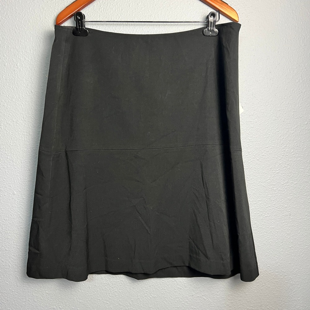 Mac & Jac Black Career Skirt A-Line Knee Length Business‎ Casual Size 16